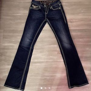 Rock Revival Low Rise Dark Wash Bootcut Jeans ECU